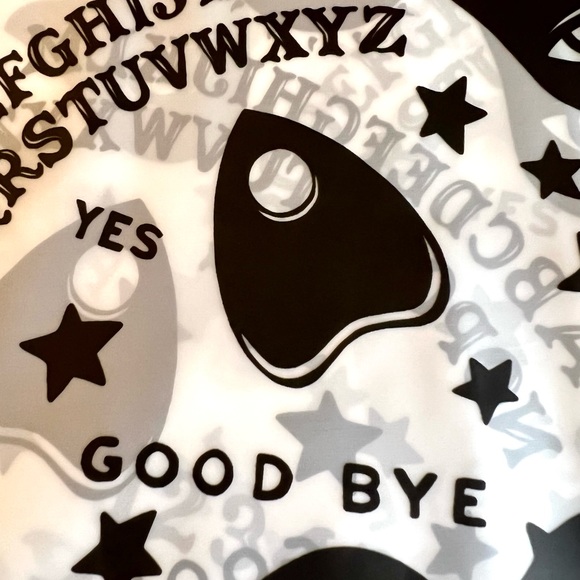 Halloween Spirit Board Peva Shower Curtain with Metal Grommets Quija Planchette - Picture 7 of 10